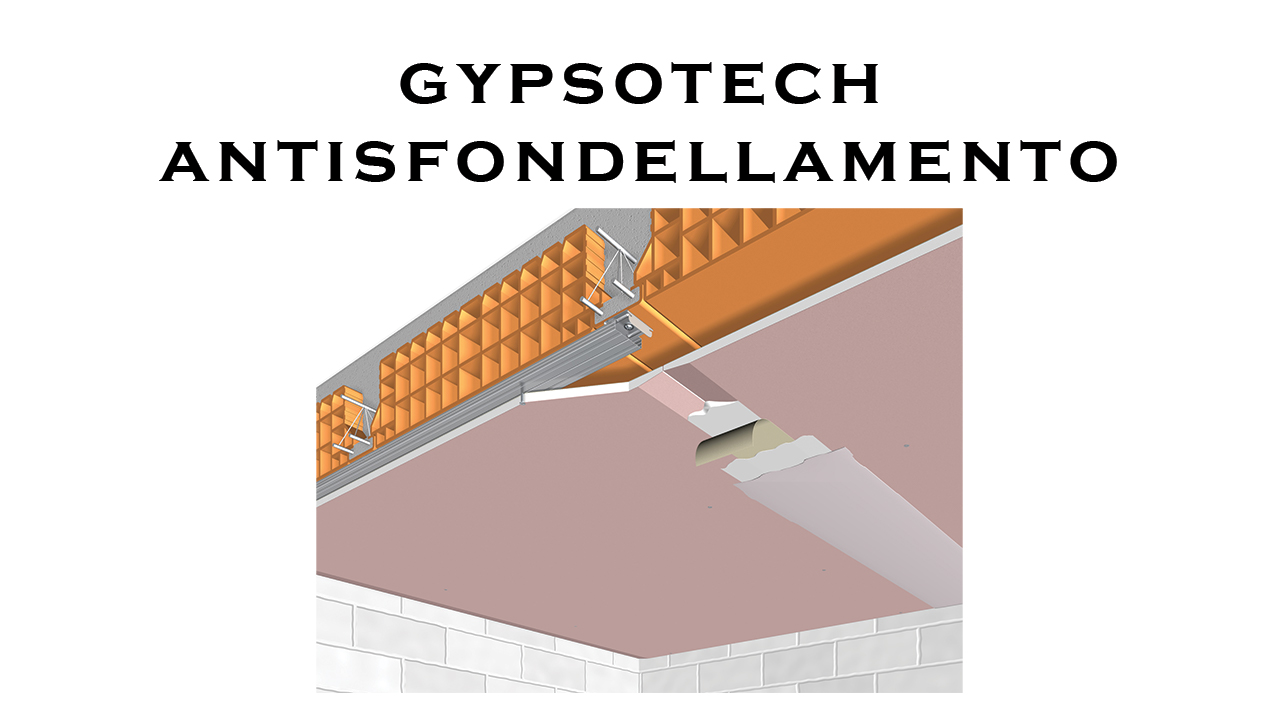 CONTROSOFFITTO CON SISTEMA ANTISFONDELLAMENTO GYPSOTEH